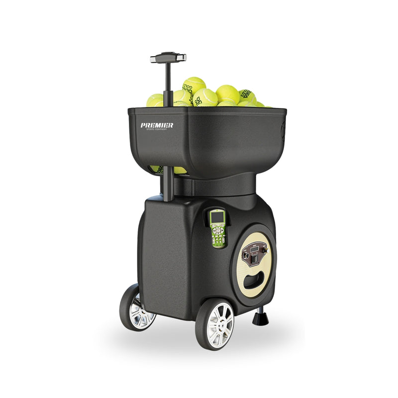 Ace tennis ball machine with its remote