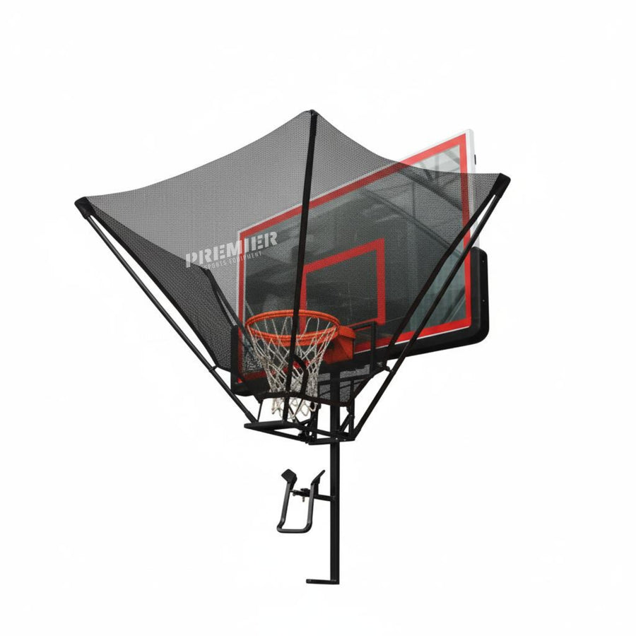ProShot Return Net above a basketball hoop
